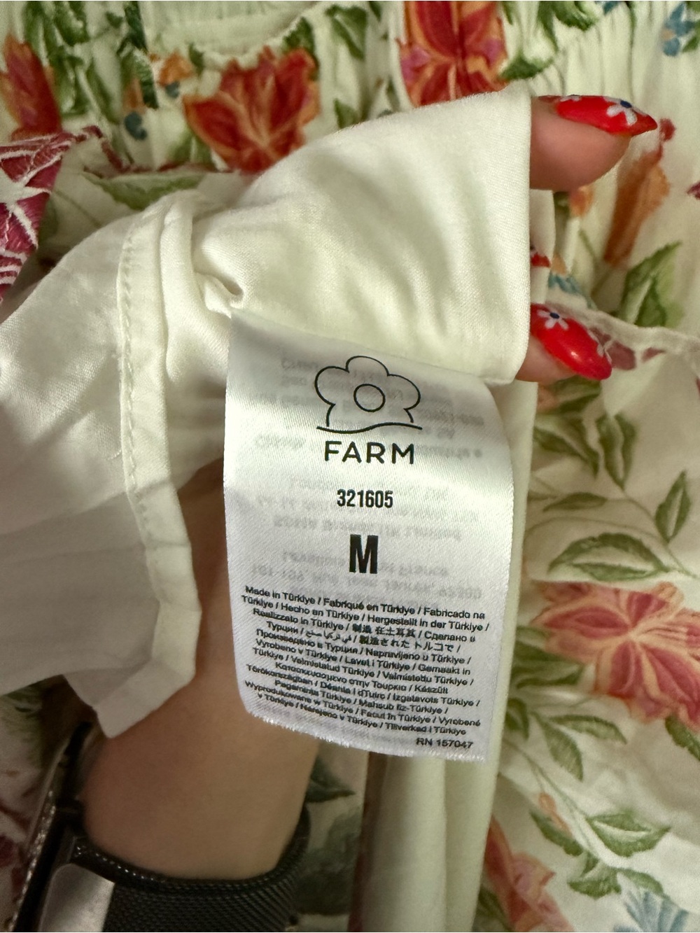 FARM Rio White Mini Dress with Pink & Green Floral - Picture 10 of 10